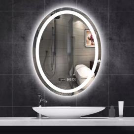   IREDA Koupelnové zrcadlo s LED osvětlením, 80 x 60 cm\r\n