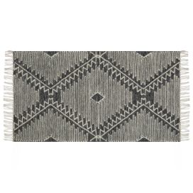 Bavlněný koberec 140 x 200 cm černý/bílý ARBAA