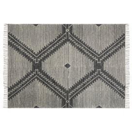 Bavlněný koberec 160 x 230 cm černý/bílý ARBAA Beliani.cz
