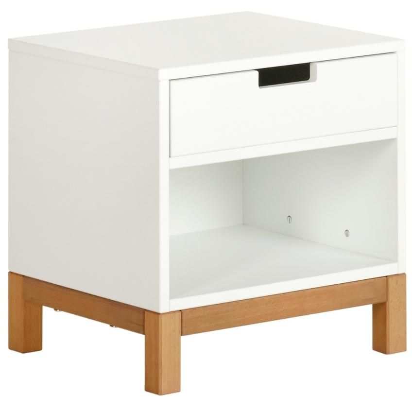 Bílý lakovaný noční stolek Quax Indigo 43 x 43 cm - Designovynabytek.cz