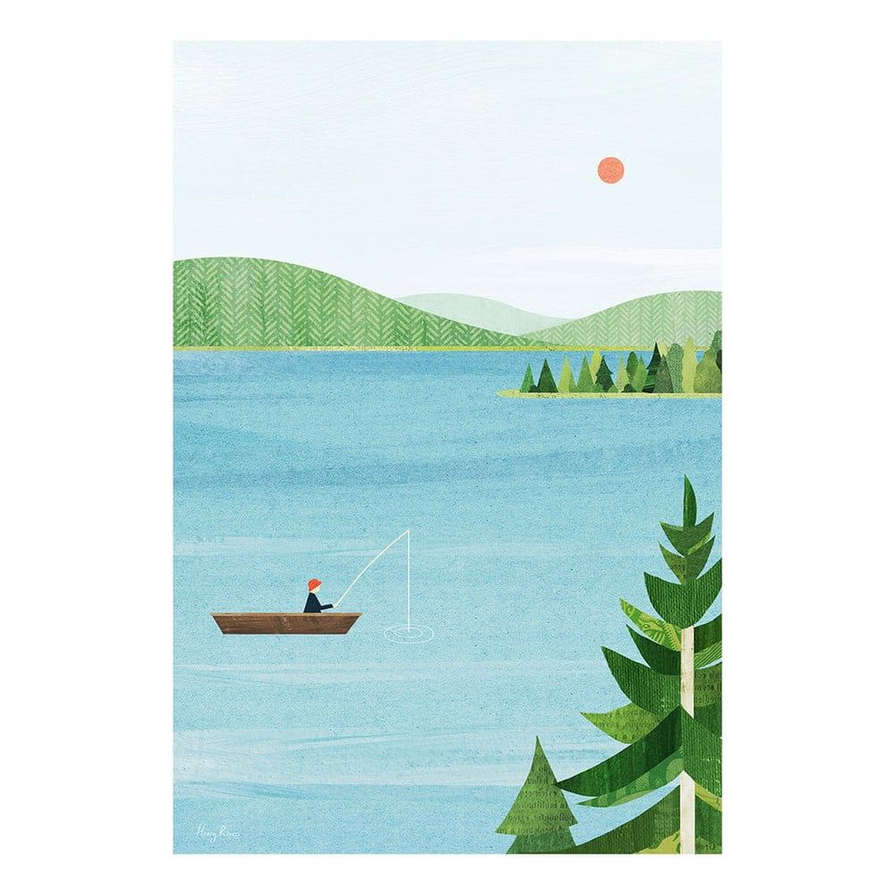 Plakát 30x40 cm Lake - Travelposter - Bonami.cz