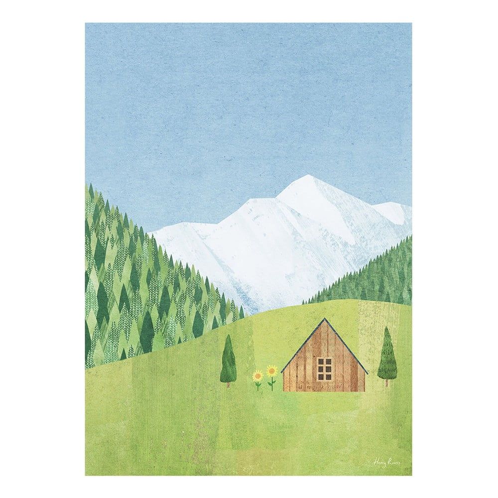 Plakát 30x40 cm Mountain Cabin - Travelposter - Bonami.cz