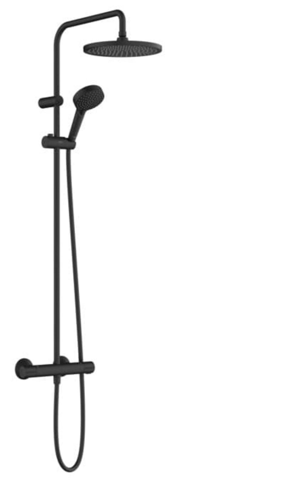 Sprchový systém Hansgrohe Vernis Blend na stěnu s termostatickou baterií matná černá 26428670 - Siko - koupelny - kuchyně