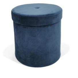 Kontrast Taburet s úložným prostorem GRAND - 36 x 36 cm - tmavě modrý