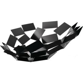 ALESSI Designová mísa na ovoce 42 cm, ocelová černá
