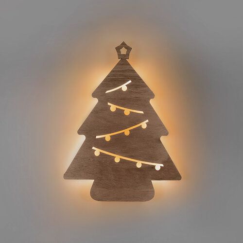 Solight LED nástěnná dekorace vánoční stromek, 24x LED, 2x AA - 4home.cz