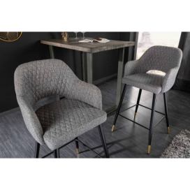 LuxD Designová barová židle Laney světle šedá