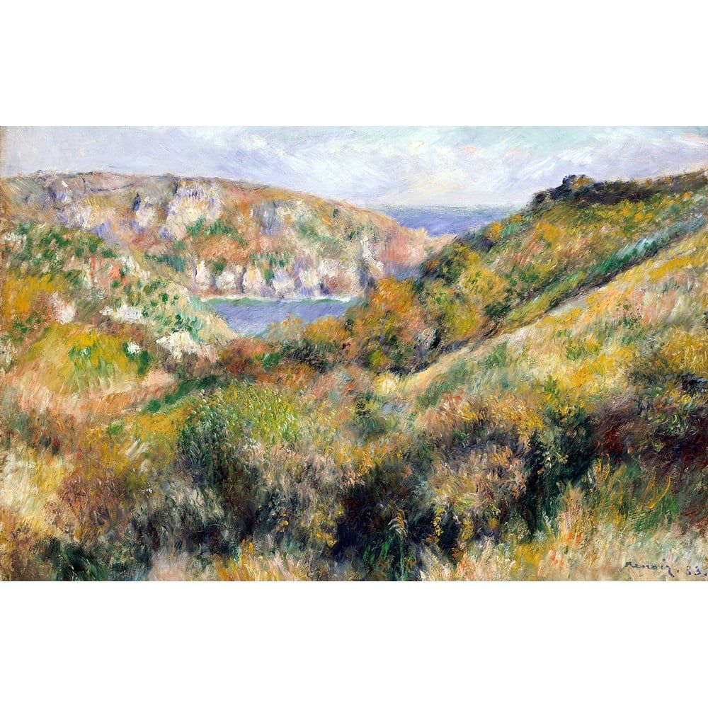 Reprodukce obrazu Auguste Renoir - Hills around the Bay of Moulin Huet, Guernsey, 70 x 45 cm - Bonami.cz
