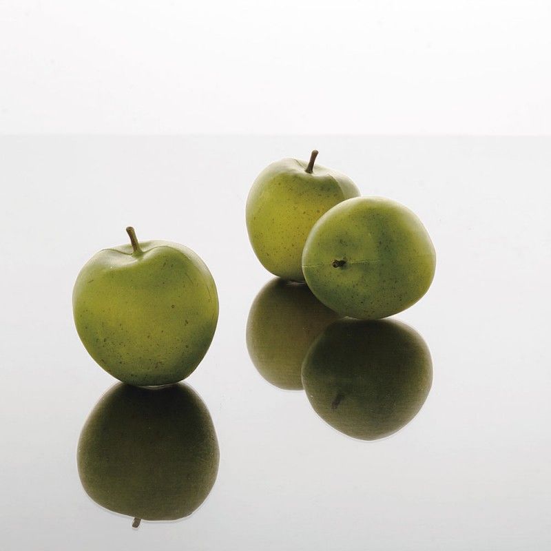 ADRIANI E ROSSI - Dekorace umělé jablko - zelené 3ks - 
