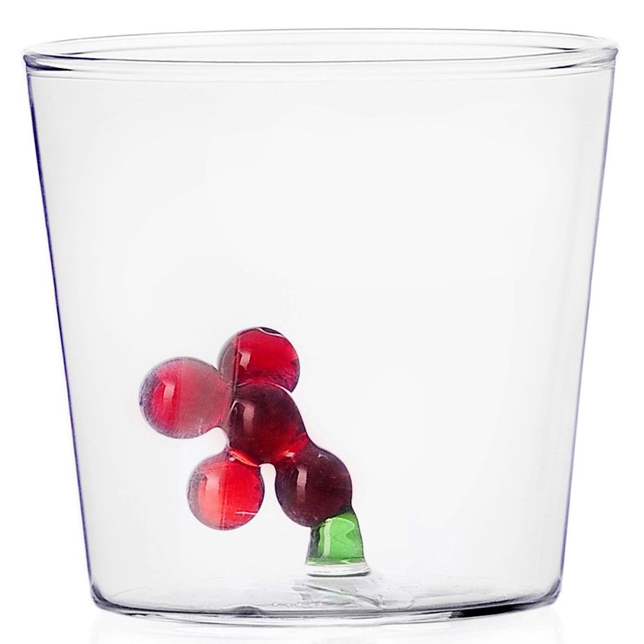 Ichendorf Milano designové sklenice na vodu Greenwood Red Berries Tumbler - DESIGNPROPAGANDA