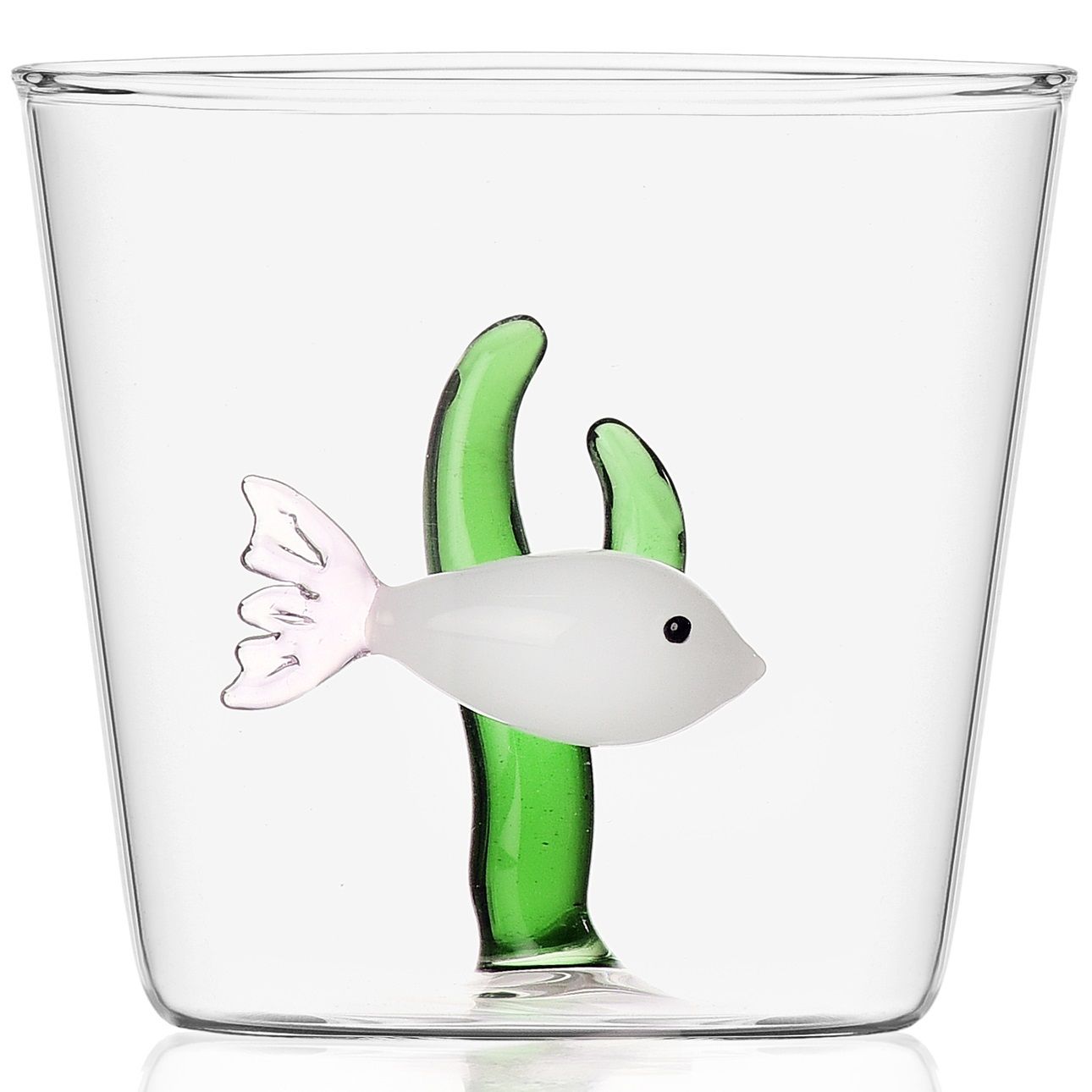 Ichendorf Milano designové sklenice na vodu Marine Garden White Fish Green Seaweed - DESIGNPROPAGANDA