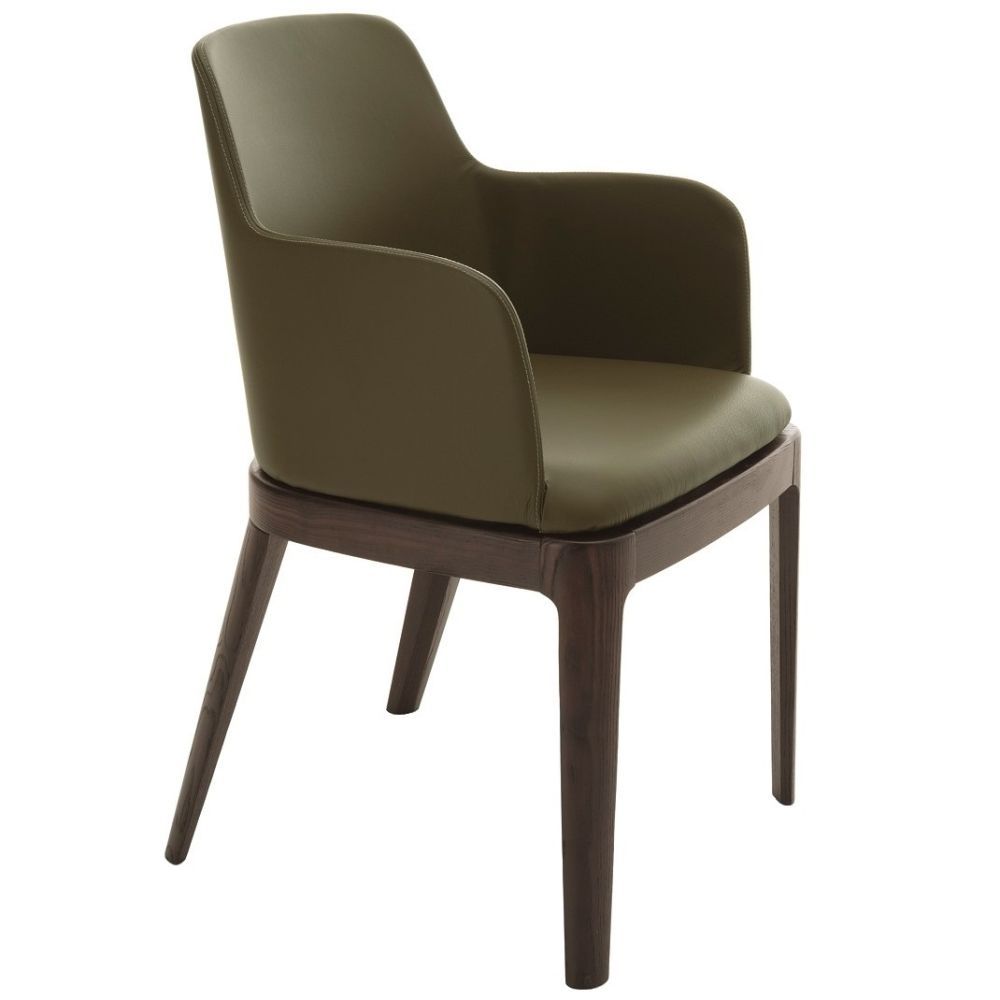 BONTEMPI - Židle Margot s područkami, dřevěná podnož - 