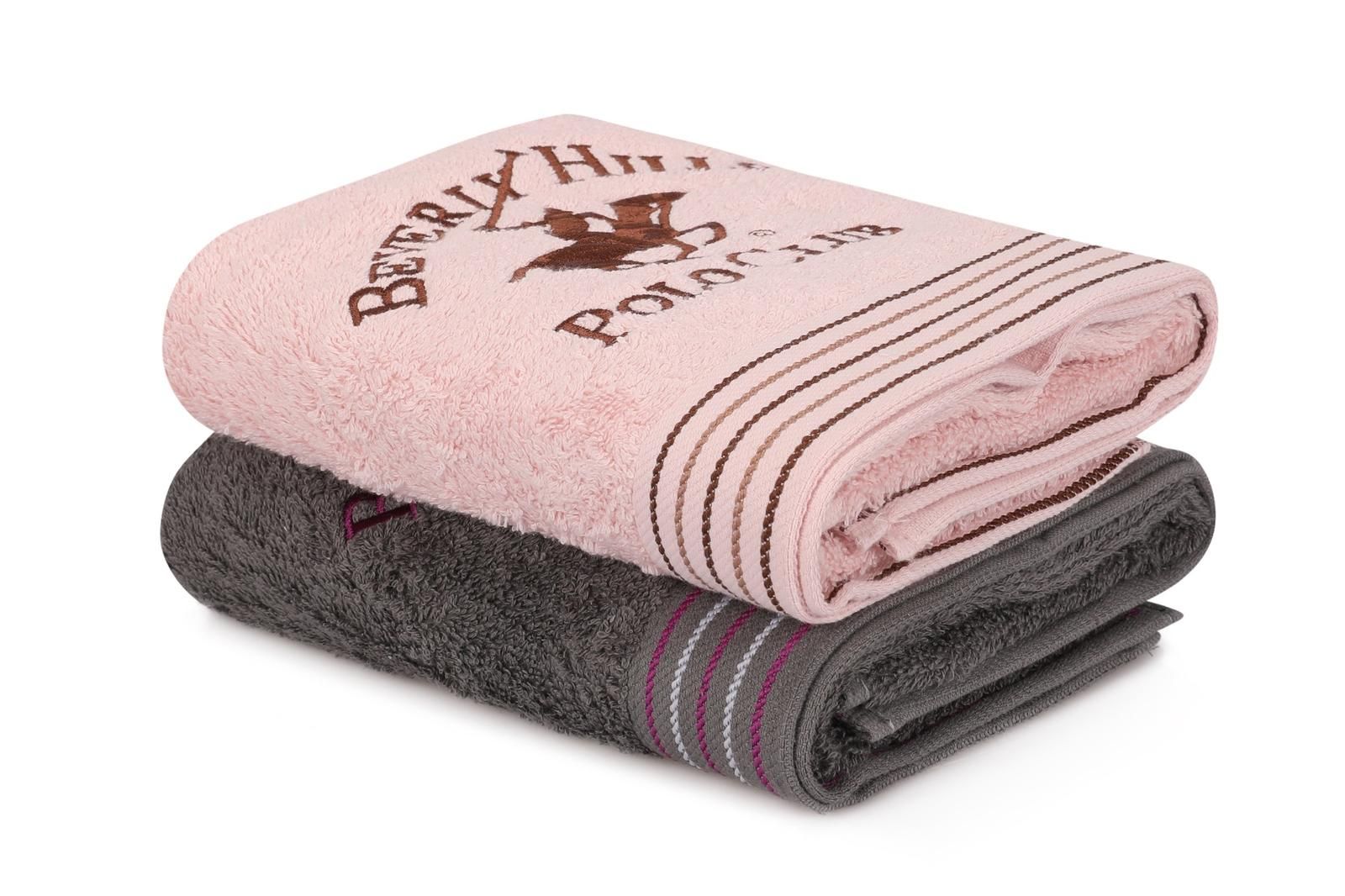 Aldo Sada ručníků Polo Club grey, pink - 2 kusy - Nábytek ALDO
