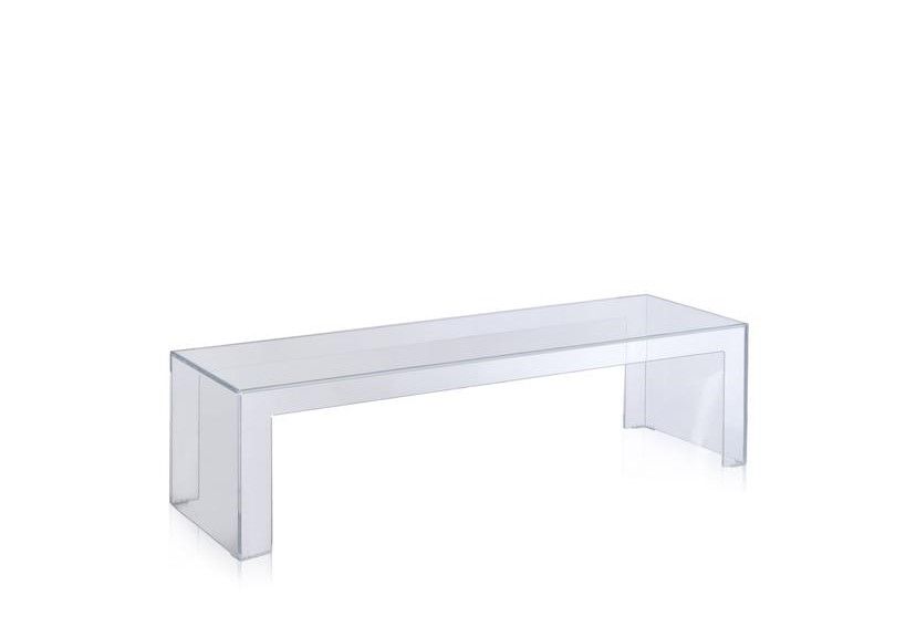 Kartell - Konferenční stolek Invisible Side Low - 120x40 cm - 
