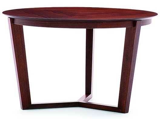 MONTBEL - Konferenční stůl FLEN 903TD (v - 450 mm, Ø 750 mm, povrch desky dýha v pruzích) - 