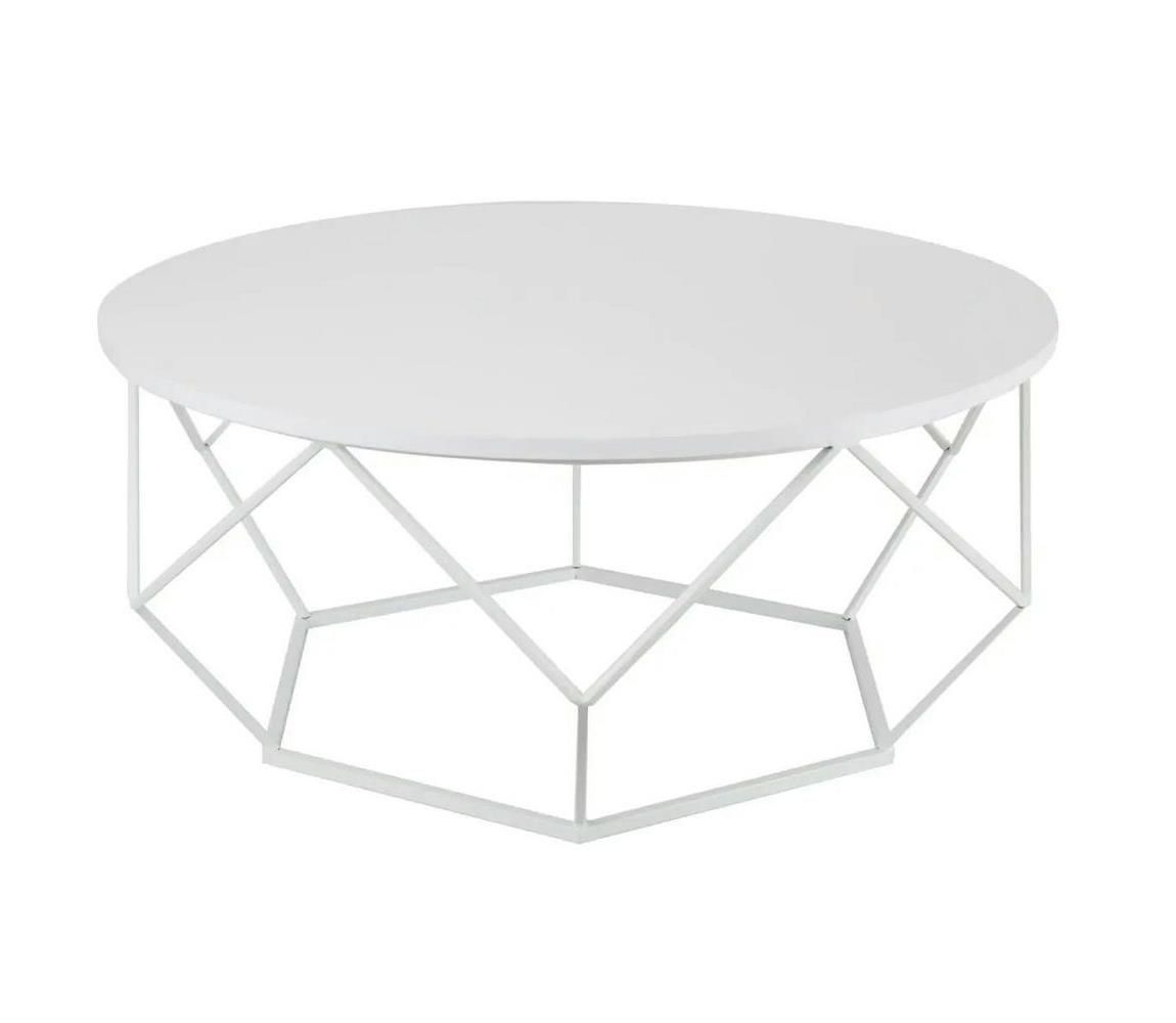HowHomely Konferenční stolek DIAMOND 41,5x90 cm bílá  -  Svět-svítidel.cz