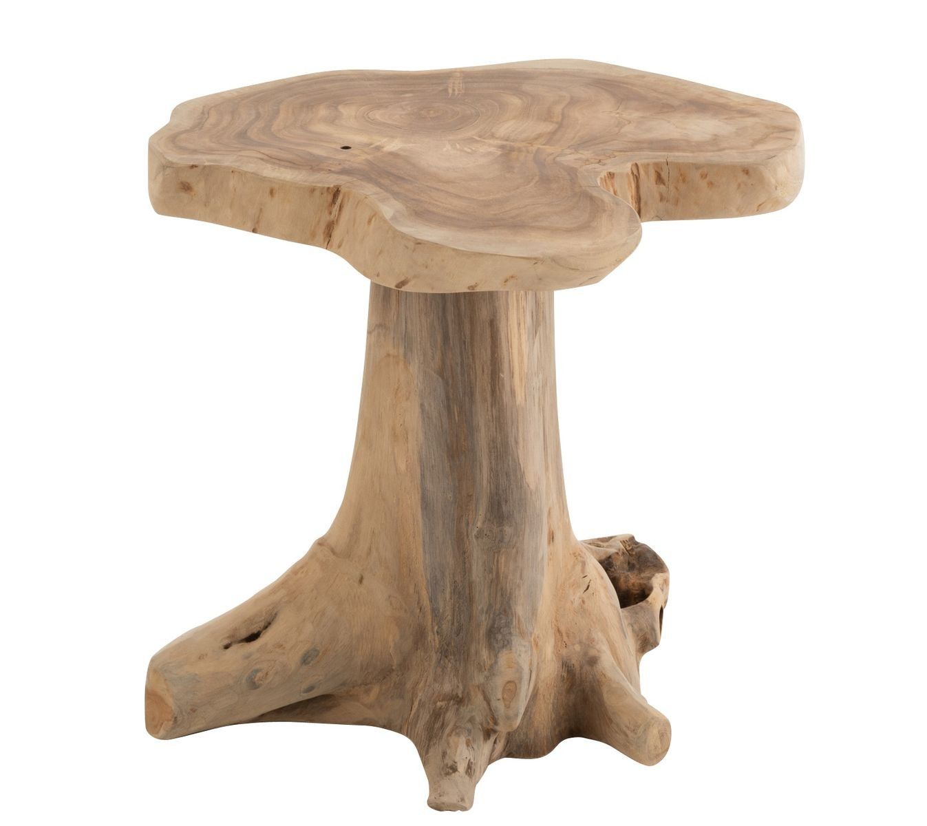 Přírodní odkládací stolek Amy z teakového dřeva - 40*38*41cm J-Line by Jolipa - LaHome - vintage dekorace