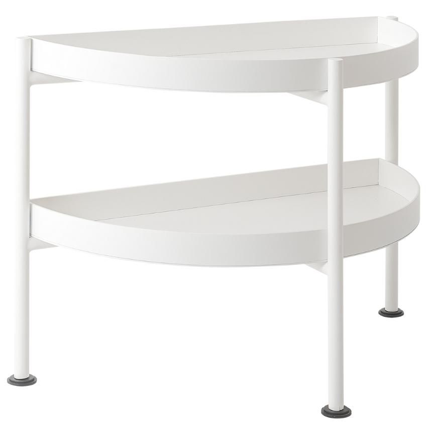 Nordic Design Bílý kovový odkládací stolek Nollan Half 60 x 20 cm - Designovynabytek.cz