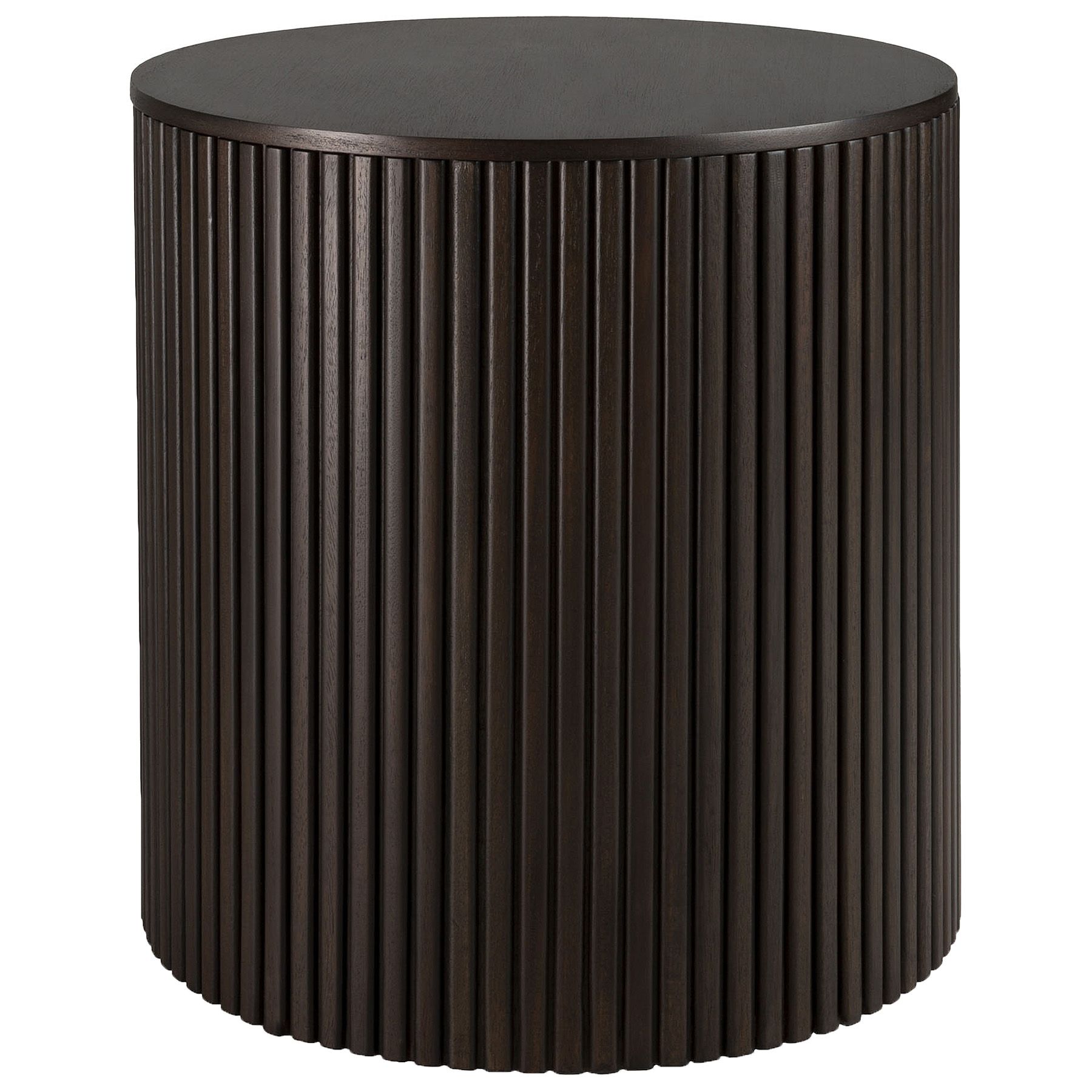 Ethnicraft designové odkládací stolky Mahogany Roller Max Round Side Table - DESIGNPROPAGANDA