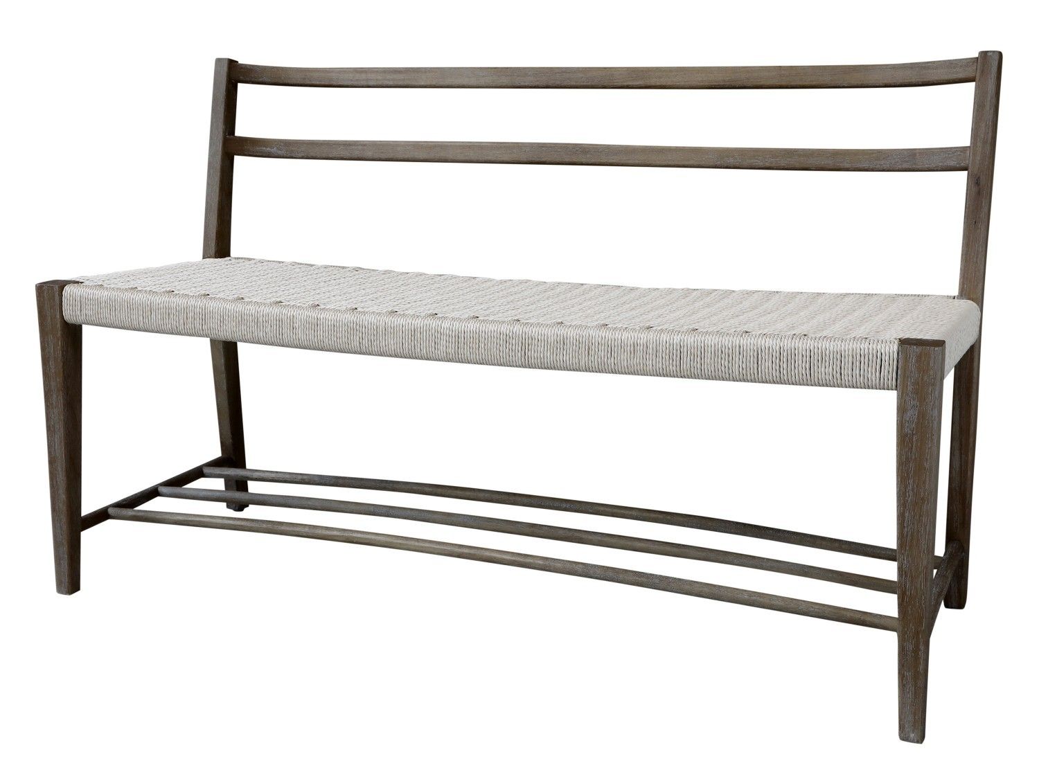 Přírodní dřevěná lavice s výpletem Limoges Bench - 120*47*77cm  Chic Antique - LaHome - vintage dekorace