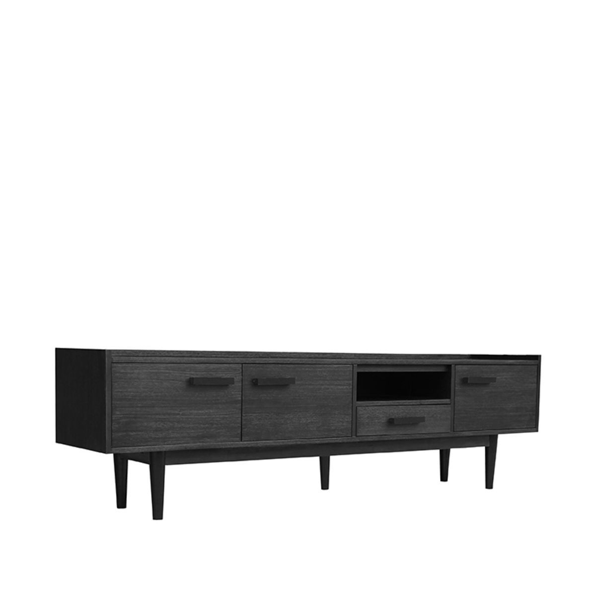 LABEL51 Dřevěný TV stolek CALI černý 210 cm - iodesign.cz