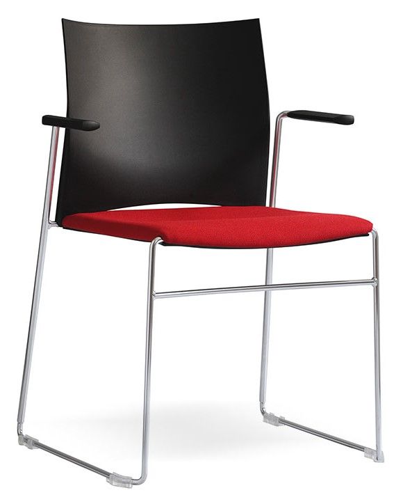 RIM - Konferenční židle WEB 101 s čalouněným sedákem a područkami - 