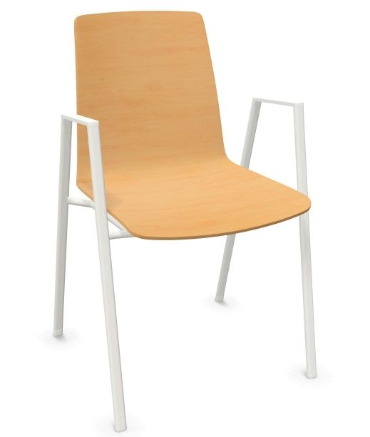 WIESNER HAGER - Konferenční židle NOOI 6603 - dřevěná s područkami - 