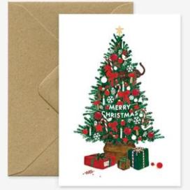 Dárkové přání vánoční stromeček s obálkou