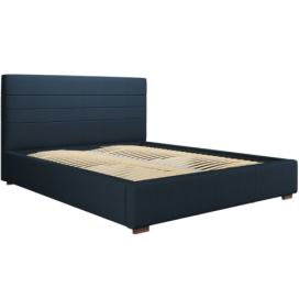 Modrá látková postel MICADONI Aranda 160 x 200 cm