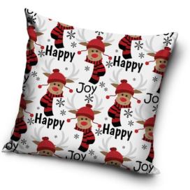TipTrade Vánoční povlak na polštářek Happy Joy, 40 x 40 cm