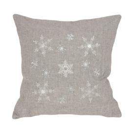 Forbyt Vánoční povlak na polštářek Hvězdičky šedá, 40 x 40 cm