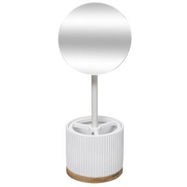 5five Simply Smart Kosmetické zrcadlo MODERN s organizérem na šperky, 35 cm, bílé