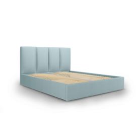 MICADONI dvoulůžková postel PYLE 180x200 s úložným prostorem tyrkysová