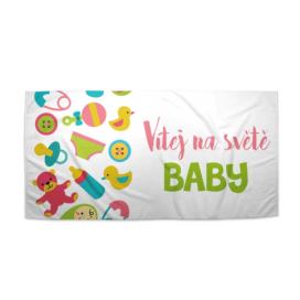 Ručník SABLIO - Vítej na světě, baby 50x100 cm