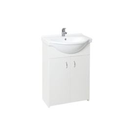 Koupelnová skříňka s umyvadlem Multi Simple 55,5x42,4 cm bílá SIMPLE55WH