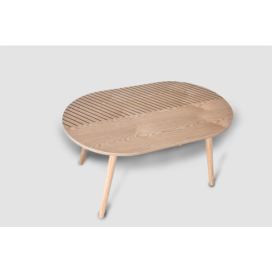 Vingo Oválný konferenční stolek s průřezy - 90 x 50 cm
