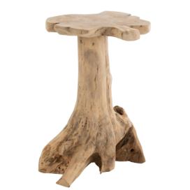 Přírodní odkládací stolek Amy z teakového dřeva - 46*43*65cm J-Line by Jolipa