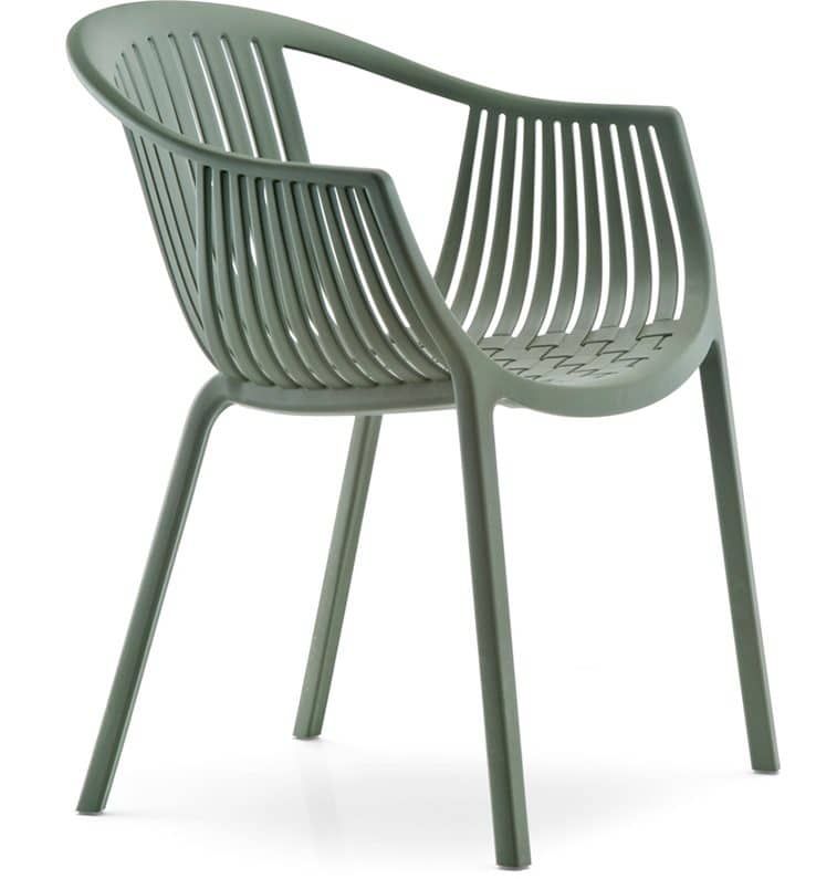 PEDRALI - Židle TATAMI 306 DS s područkami - zelená - 