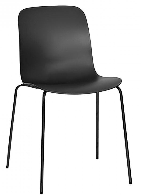 MAGIS - Židle SUBSTANCE s ocelovou černou podnoží - černá - 