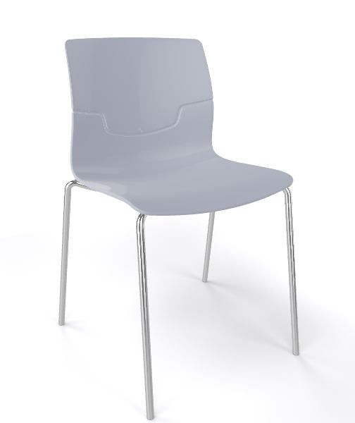 GABER - Židle SLOT FILL NA - šedá/chrom - 