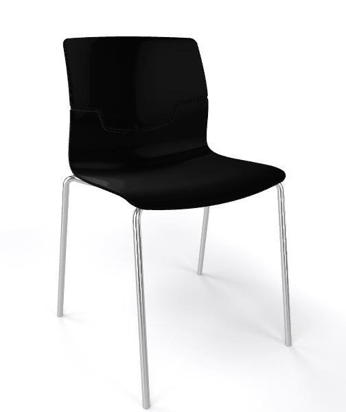 GABER - Židle SLOT FILL NA - černá/chrom - 