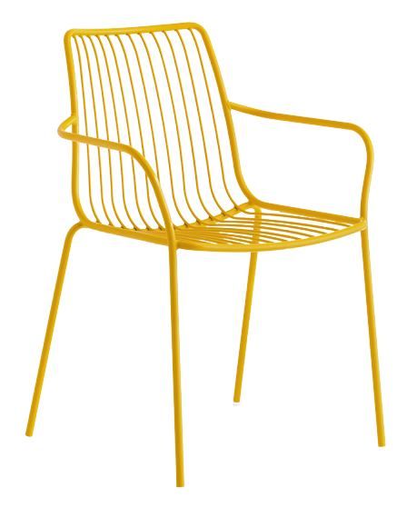 PEDRALI - Židle s vysokou opěrkou a područkami NOLITA 3656 DS - žlutá - 