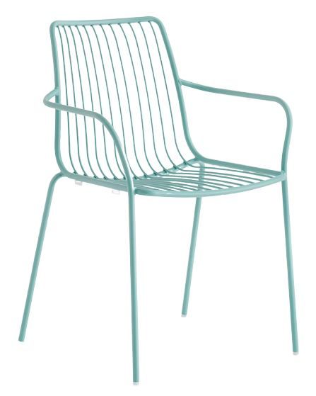 PEDRALI - Židle s vysokou opěrkou a područkami NOLITA 3656 DS - modrá - 