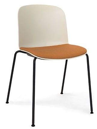 INFINITI - Židle RELIEF s čalouněným sedákem a kovovou podnoží - 