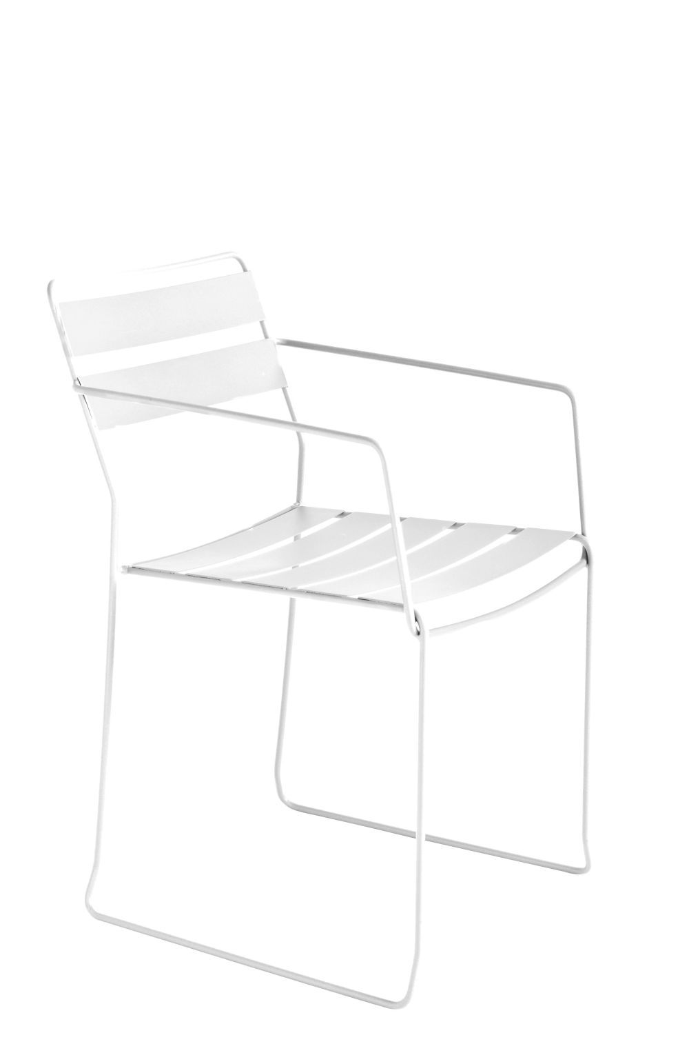 ISIMAR - Židle PORTOFINO s područkami - bílá - 