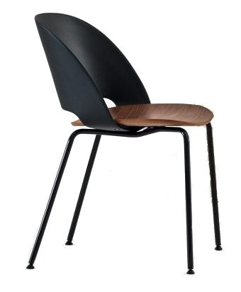 BONTEMPI - Židle POLO s dřevěným sedákem - 