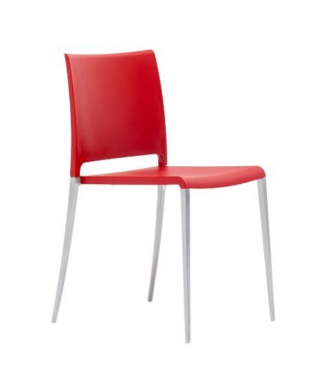PEDRALI - Židle MYA 700 DS s hliníkovou podnoží - červená - 
