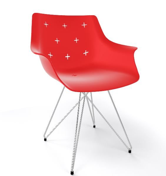 GABER - Židle MORE TC - červená/chrom - 