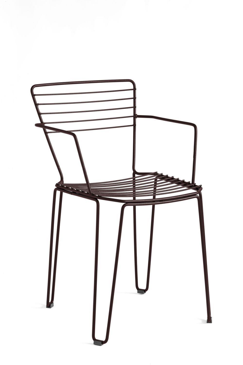 ISIMAR - Židle MENORCA s područkami - hnědá - 