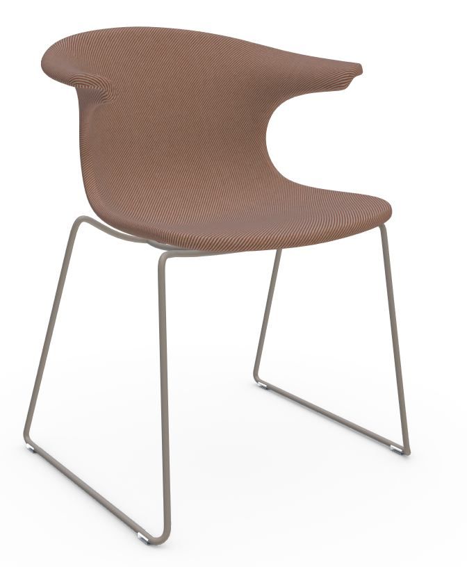 INFINITI - Židle LOOP MONO s ližinovou podnoží - čalouněná - 